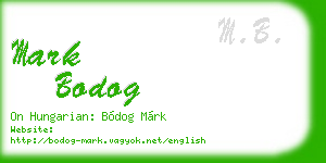 mark bodog business card